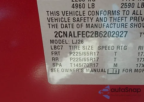 2011 Chevrolet Equinox Ltz from USA, damaged, VIN 2CNALFEC2B6202927